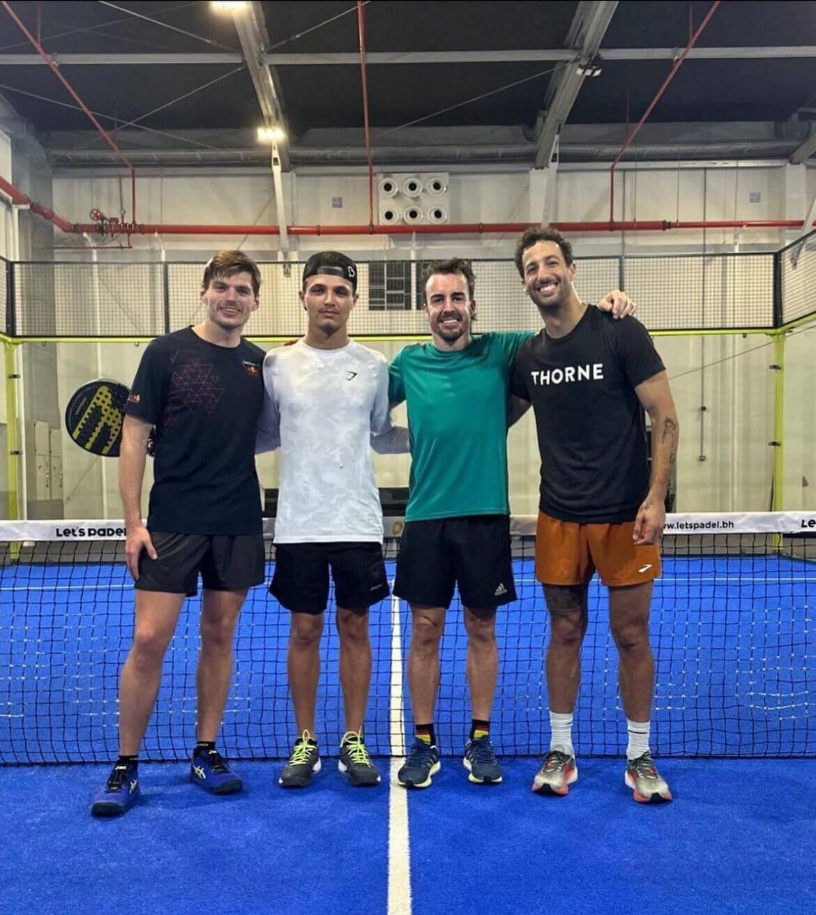 F1 drivers meet to play padel.