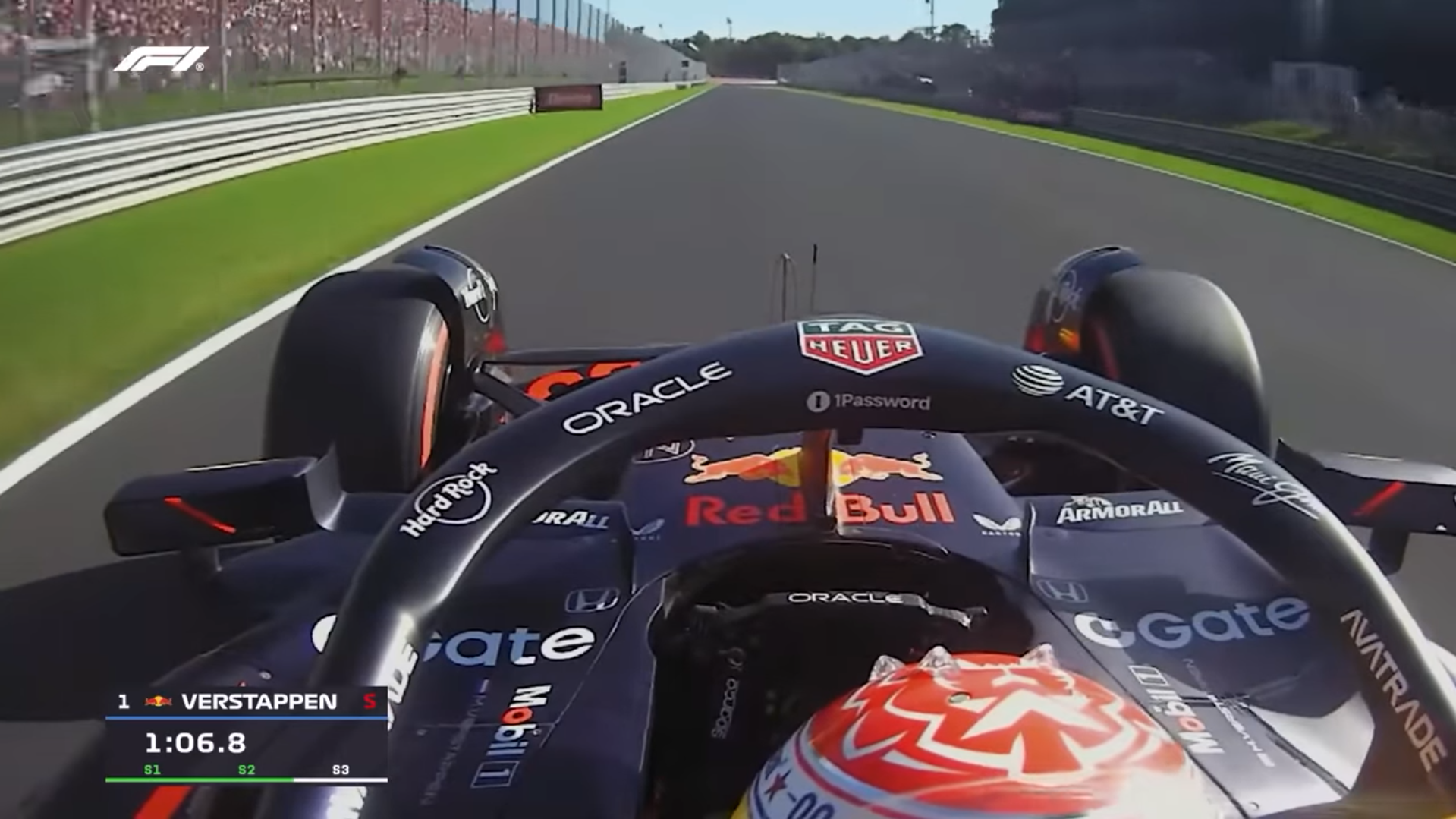 F1 car taking a fast qualifying lap